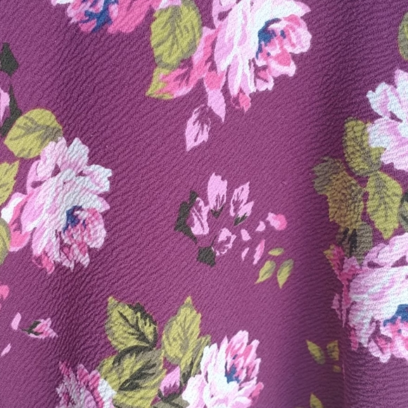 Route 67 Girl's Dress Plum Floral Aline - Picture 2 of 11